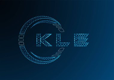 KLE düşük poli harfli logo vektör tasarımı. KLE düşük polyester logo tasarımı. Düşük polyester logo.
