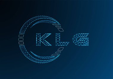 KLG düşük poli harfli logo vektör tasarımı. KLG düşük polyester logo tasarımı. Düşük polyester logo.