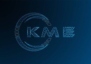 KME düşük poli harfli logo vektör tasarımı. KME düşük poli logo tasarımı. Düşük polyester logo.