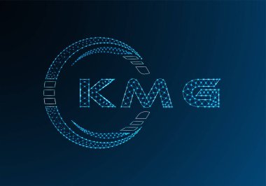KMG düşük poli harfli logo vektör tasarımı. KMG düşük poli logo tasarımı. Düşük polyester logo.