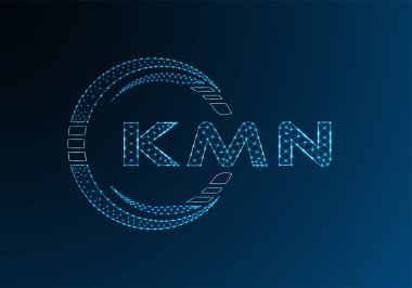 KMN düşük poli harfli logo vektör tasarımı. KMN alt poli logo tasarımı. Düşük polyester logo.
