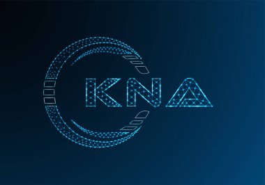 KNA düşük poli harfli logo vektör tasarımı. KNA düşük polyester logo tasarımı. Düşük polyester logo.