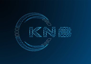 KNB düşük poli harfli logo vektör tasarımı. KNB düşük poli logo tasarımı. Düşük polyester logo.
