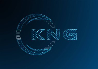 KNG düşük poli harfli logo vektör tasarımı. KNG düşük polyester logo tasarımı. Düşük polyester logo.