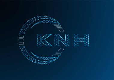 KNH düşük poli harfli logo vektör tasarımı. KNH düşük poli logo tasarımı. Düşük polyester logo.