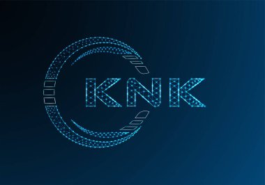 KNK düşük poli harfli logo vektör tasarımı. KNK düşük poli logo tasarımı. Düşük polyester logo.