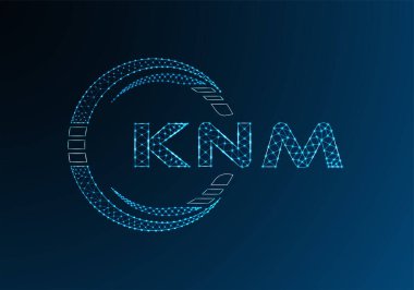KNM düşük poli harfli logo vektör tasarımı. KNM düşük polyester logo tasarımı. Düşük polyester logo.