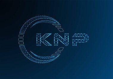 KNP düşük poli harfli logo vektör tasarımı. KNP düşük polyester logo tasarımı. Düşük polyester logo.