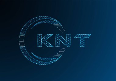 KNT düşük poli harfli logo vektör tasarımı. KNT düşük polyester logo tasarımı. Düşük polyester logo.