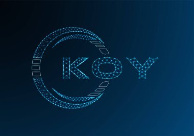 KOY düşük poli harfli logo vektör tasarımı. KOY düşük poli logo tasarımı. Düşük polyester logo.