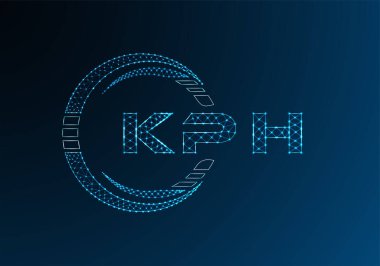 KPH düşük poli harfli logo vektör tasarımı. KPH düşük polyester logo tasarımı. Düşük polyester logo.