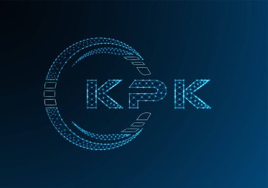 KPK düşük poli harfli logo vektör tasarımı. KPK alt poli logo tasarımı. Düşük polyester logo.