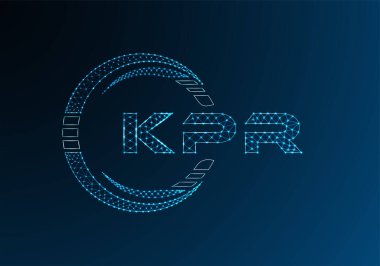 KPR düşük poli harfli logo vektör tasarımı. KPR düşük polyester logo tasarımı. Düşük polyester logo.