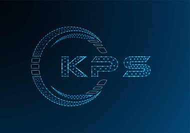 KPS düşük poli harfli logo vektör tasarımı. KPS düşük poli logo tasarımı. Düşük polyester logo.