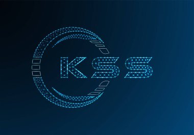 KSS düşük poli harfli logo vektör tasarımı. KSS düşük polyester logo tasarımı. Düşük polyester logo.