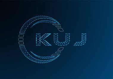 KUJ düşük poli harfli logo vektör tasarımı. KUJ düşük poli logo tasarımı. Düşük polyester logo.