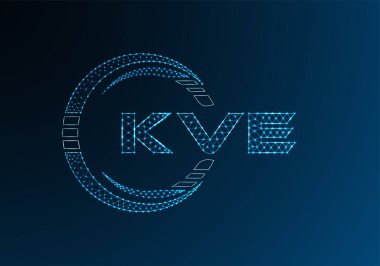 KVE düşük poli harfli logo vektör tasarımı. KVE düşük poli logo tasarımı. Düşük polyester logo.