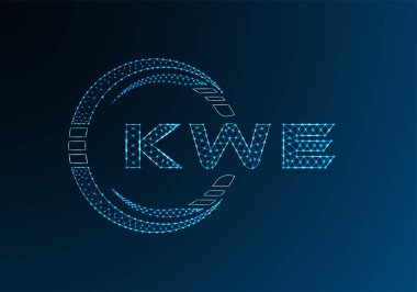 KWE düşük poli harfli logo vektör tasarımı. KWE düşük poli logo tasarımı. Düşük polyester logo.