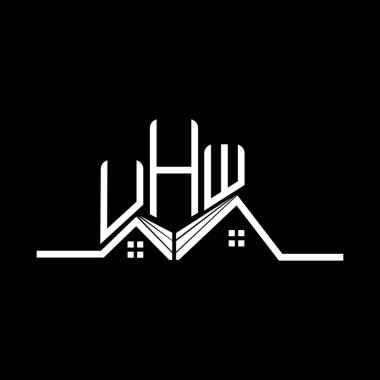 UHW Real State logo tasarımı, UHW basit ve modern logo. UHW lüks alfabe tasarımı  
