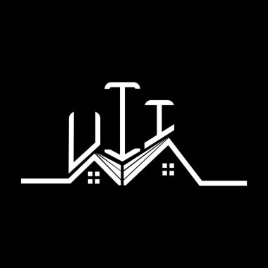 UII Real State logo tasarımı, UII basit ve modern logo. Tüm lüks alfabe tasarımı  
