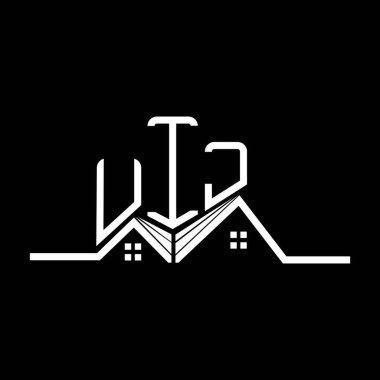 UIJ Real State logo tasarımı, UIJ basit ve modern logo. UIJ lüks alfabe tasarımı  