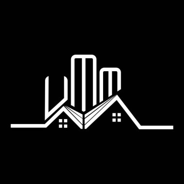 UMM Real State logo tasarımı, basit ve modern logo. Lüks alfabe tasarımı  
