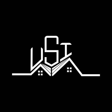 USI Real State logo tasarımı, USI basit ve modern logo. USI lüks alfabe tasarımı  