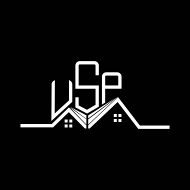 USP Real State logo tasarımı, USP basit ve modern logo. USP lüks alfabe tasarımı  