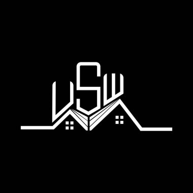USW Real State logo tasarımı, USW basit ve modern logo. USW lüks alfabe tasarımı  