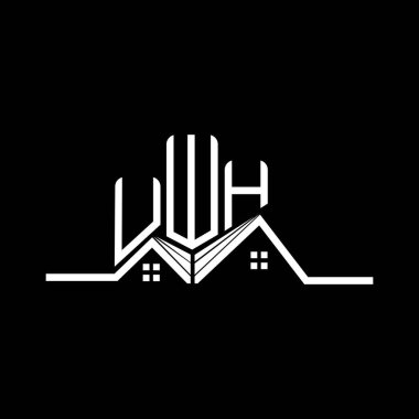 UWH Real State logo tasarımı, UWH basit ve modern logo. UWH lüks alfabe tasarımı  