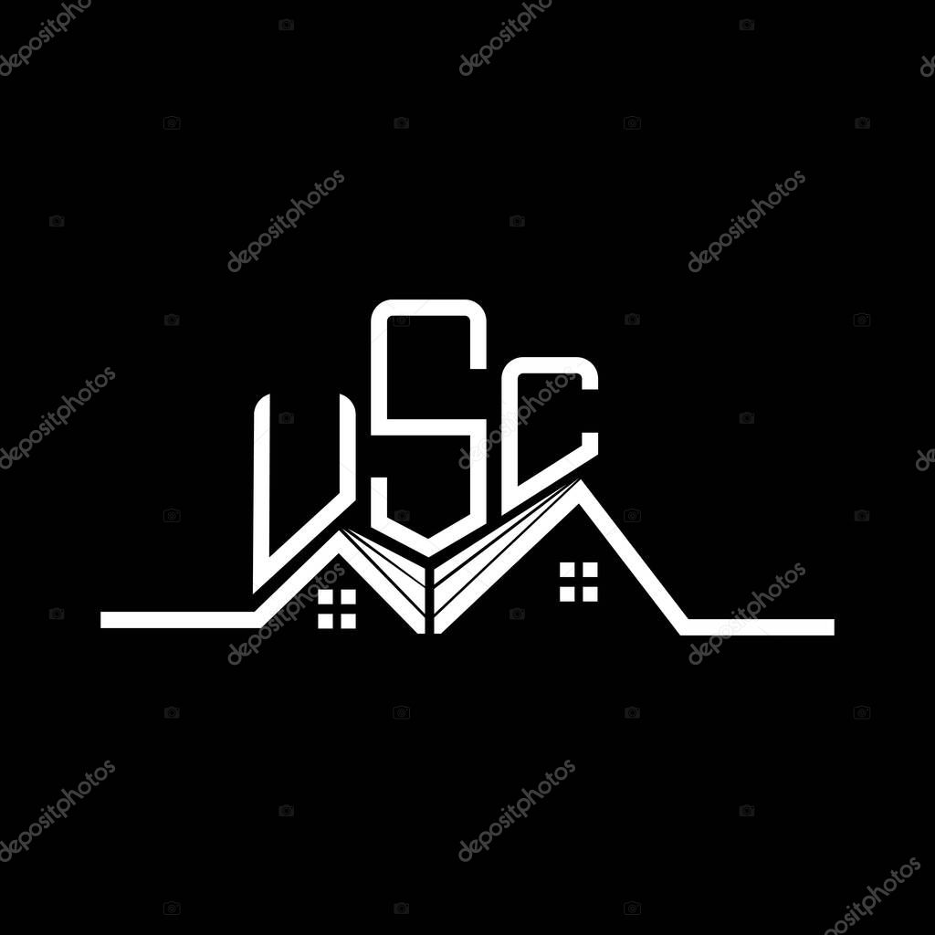 USC Real State logo design, USC simple and modern logo. USC luxurious alphabet design