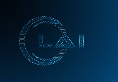 LAI düşük poli harfli logo vektör tasarımı. LAI düşük polyester logo tasarımı. Düşük polyester logo.