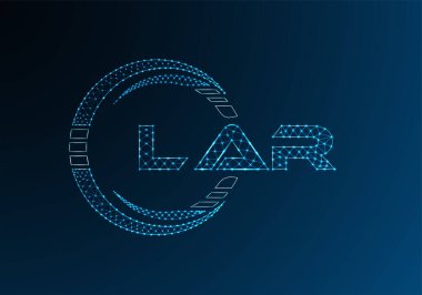 LAR düşük poli harfli logo vektör tasarımı. LAR düşük polyester logo tasarımı. Düşük polyester logo.