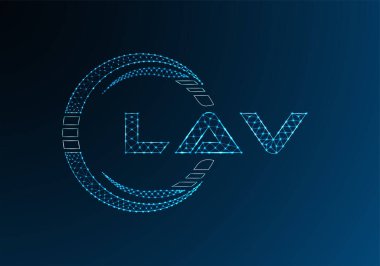 LAV düşük poli harfli logo vektör tasarımı. LAV düşük polyester logo tasarımı. Düşük polyester logo.