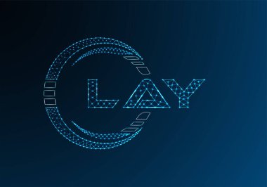 LAY düşük poli harfli logo vektör tasarımı. LAY düşük polyester logo tasarımı. Düşük polyester logo.