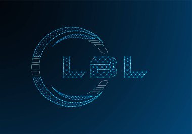 LBL düşük poli harfli logo vektör tasarımı. LBL düşük polyester logo tasarımı. Düşük polyester logo.