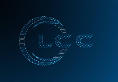 LCC düşük poli harfli logo vektör tasarımı. LCC düşük polyester logo tasarımı. Düşük polyester logo.