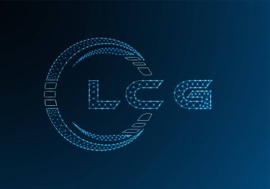 LCG düşük poli harfli logo vektör tasarımı. LCG düşük polyester logo tasarımı. Düşük polyester logo.