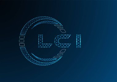 LCI düşük poli harfli logo vektör tasarımı. LCI düşük polyester logo tasarımı. Düşük polyester logo.