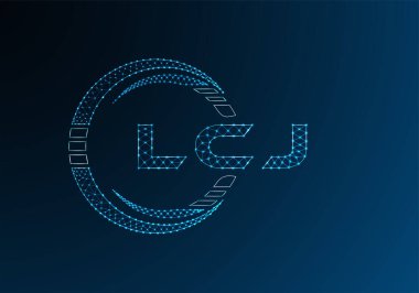 LCJ düşük poli harfli logo vektör tasarımı. LCJ düşük polyester logo tasarımı. Düşük polyester logo.