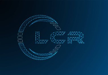 LCR düşük poli harfli logo vektör tasarımı. LCR düşük polyester logo tasarımı. Düşük polyester logo.