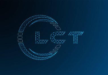 LCT düşük poli harfli logo vektör tasarımı. LCT düşük polyester logo tasarımı. Düşük polyester logo.
