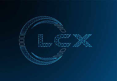 LCX düşük poli harfli logo vektör tasarımı. LCX düşük poli logo tasarımı. Düşük polyester logo.