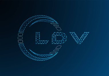LDV düşük poli harfli logo vektör tasarımı. LDV düşük poli logo tasarımı. Düşük polyester logo.