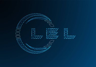 LEL düşük poli harfli logo vektör tasarımı. LEL düşük poli logo tasarımı. Düşük polyester logo.