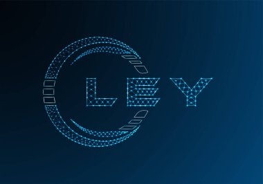 LEY düşük poli harfli logo vektör tasarımı. LEY düşük poli logo tasarımı. Düşük polyester logo.