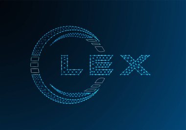 LEX düşük poli harfli logo vektör tasarımı. LEX düşük poli logo tasarımı. Düşük polyester logo.