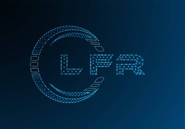 LFR düşük poli harfli logo vektör tasarımı. LFR düşük polyester logo tasarımı. Düşük polyester logo.
