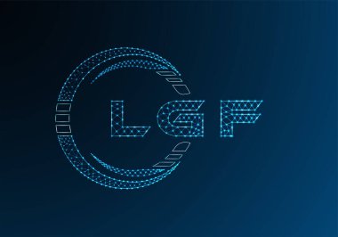 LGF düşük poli harfli logo vektör tasarımı. LGF düşük polyester logo tasarımı. Düşük polyester logo.