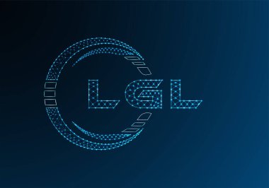 LGL düşük poli harfli logo vektör tasarımı. LGL düşük poli logo tasarımı. Düşük polyester logo.
